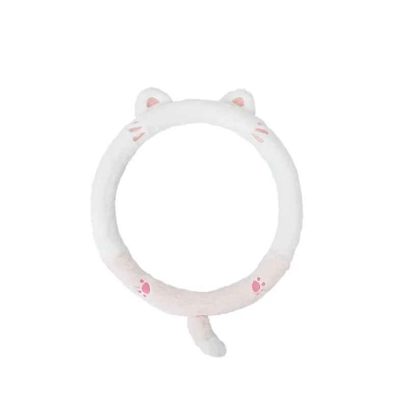 Pink Plush Cat Car Seat Accessories