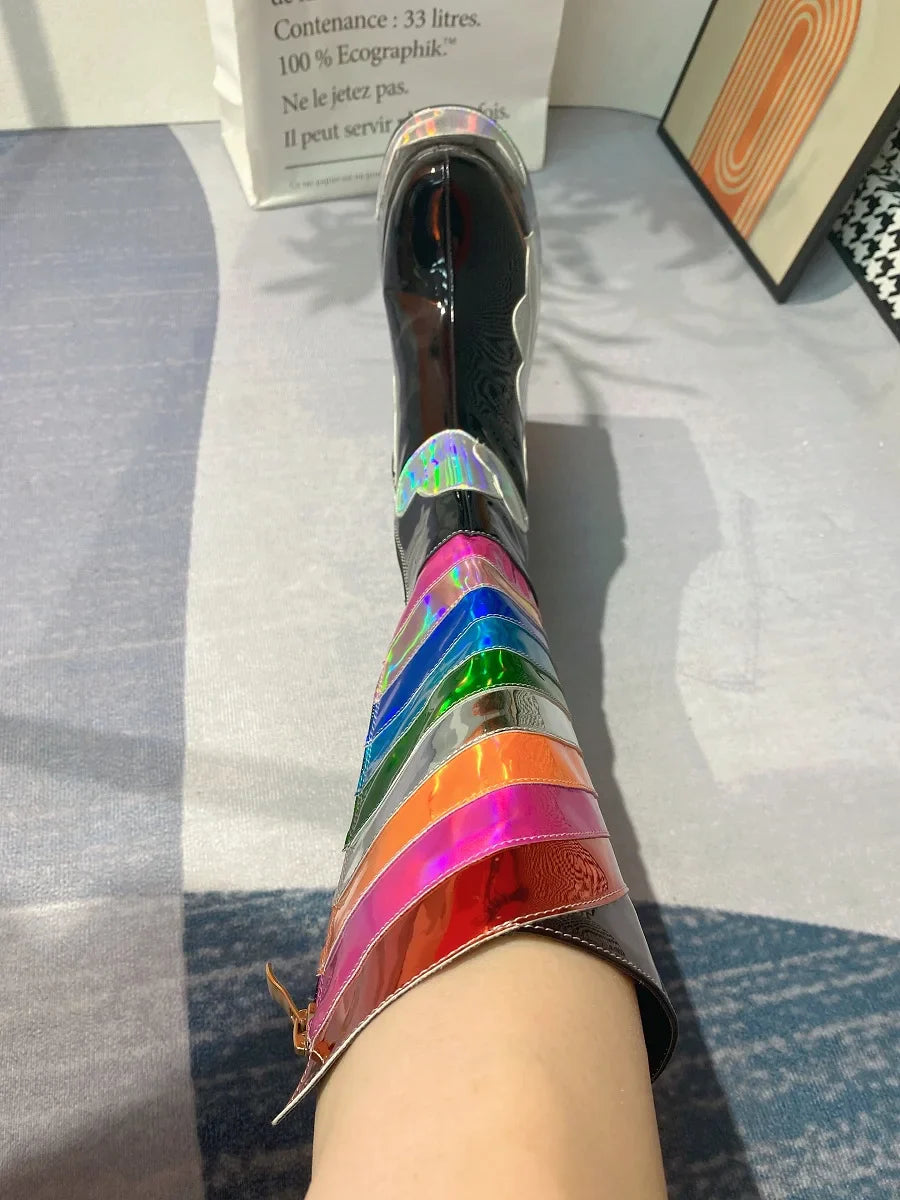 Rainbow Clouds Platform Boots