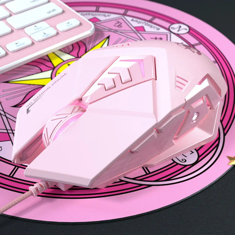 Pink Gaming LED Mouse