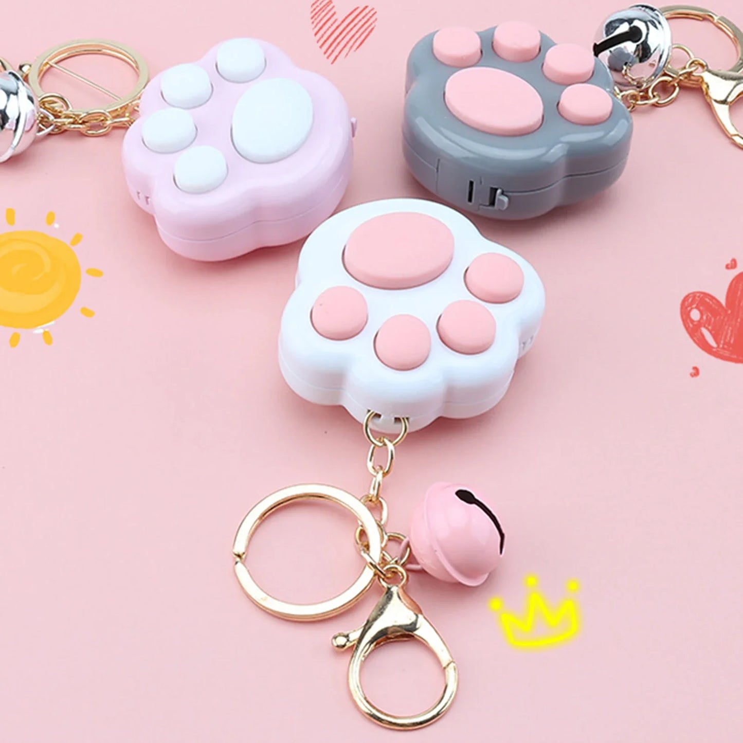 Cat Paw Memory Game Keychain