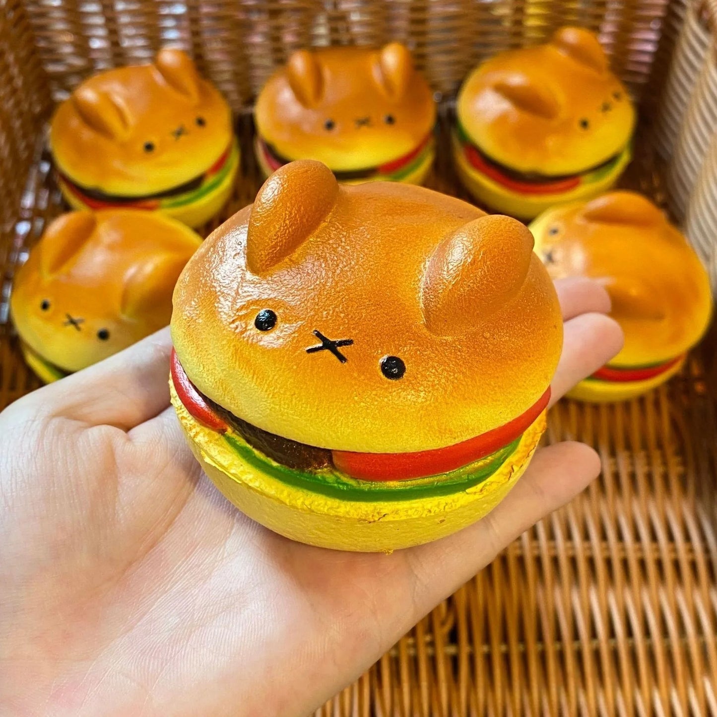 Hamburger Bear Squish Toy