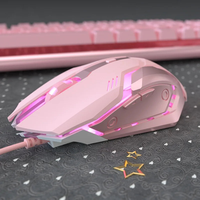 Pink Gaming LED Mouse