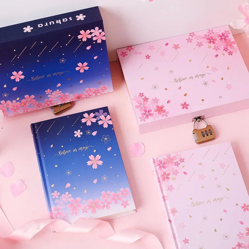 Cherry Blossom Lock Box Diary