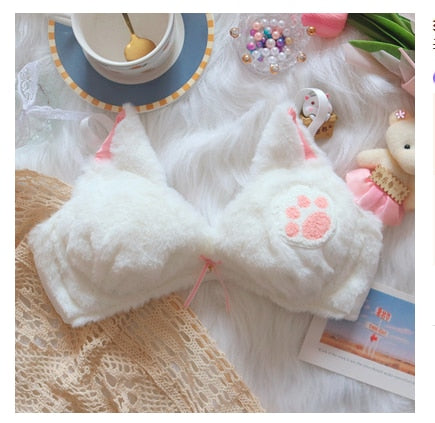 Cat Paw Plush Underwear Set