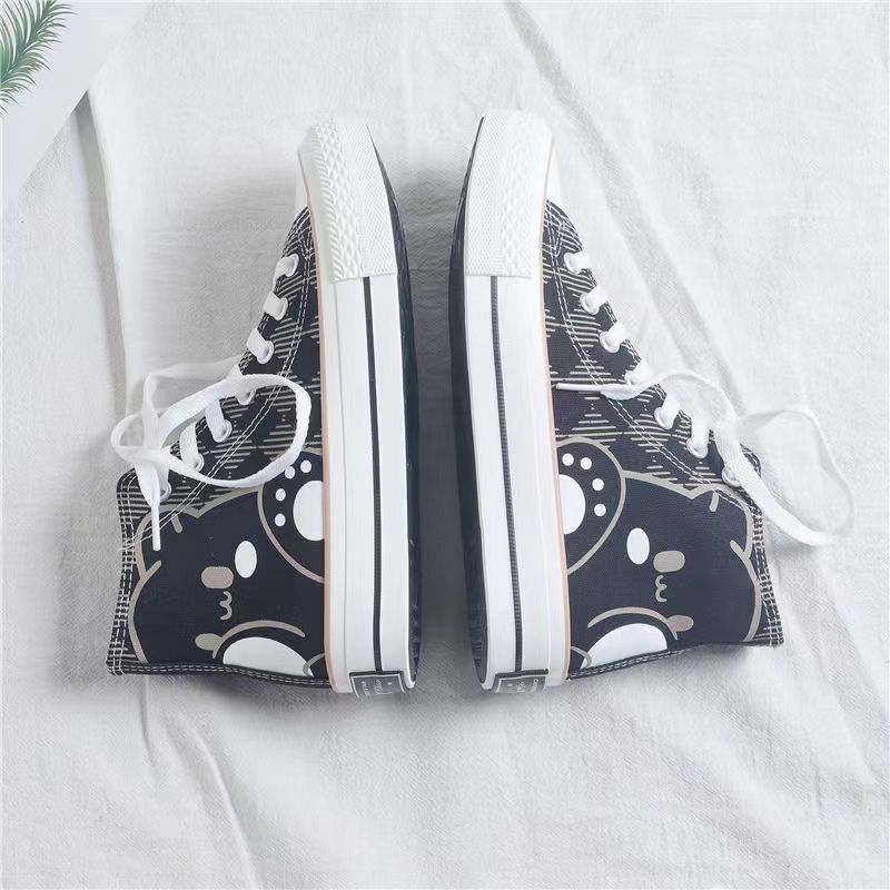 Bear Print High Tops