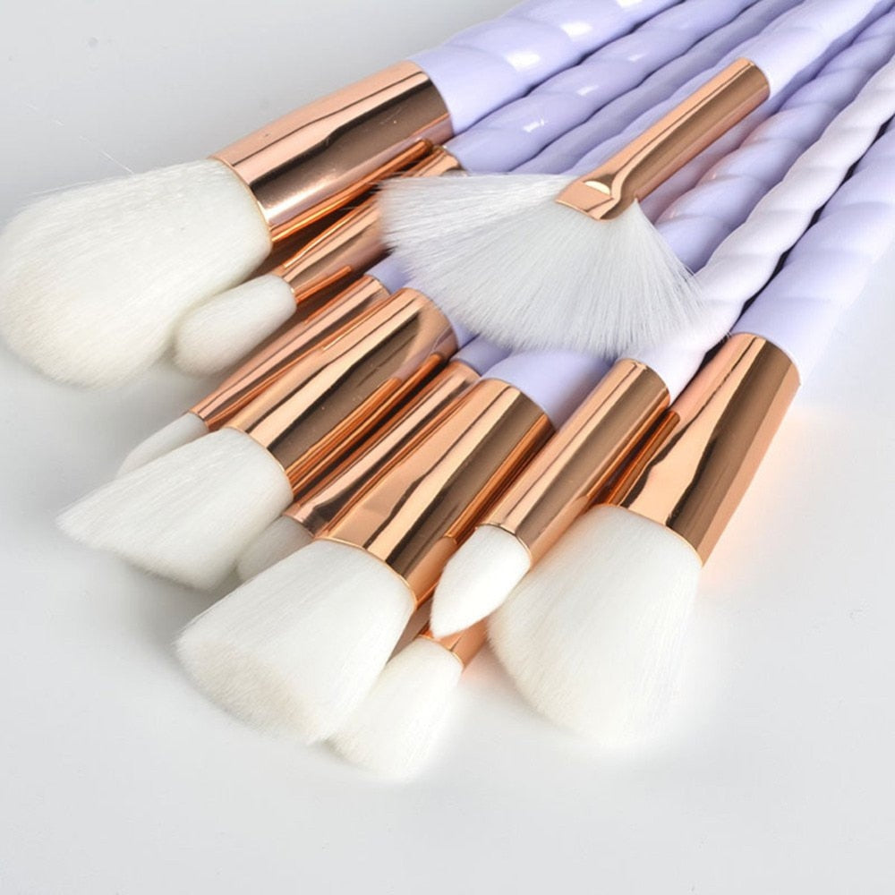 10pcs Unicorn Makeup Brushes