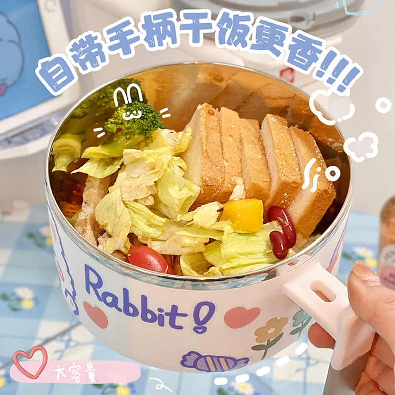 Bunny Ramen Bowl With Lid