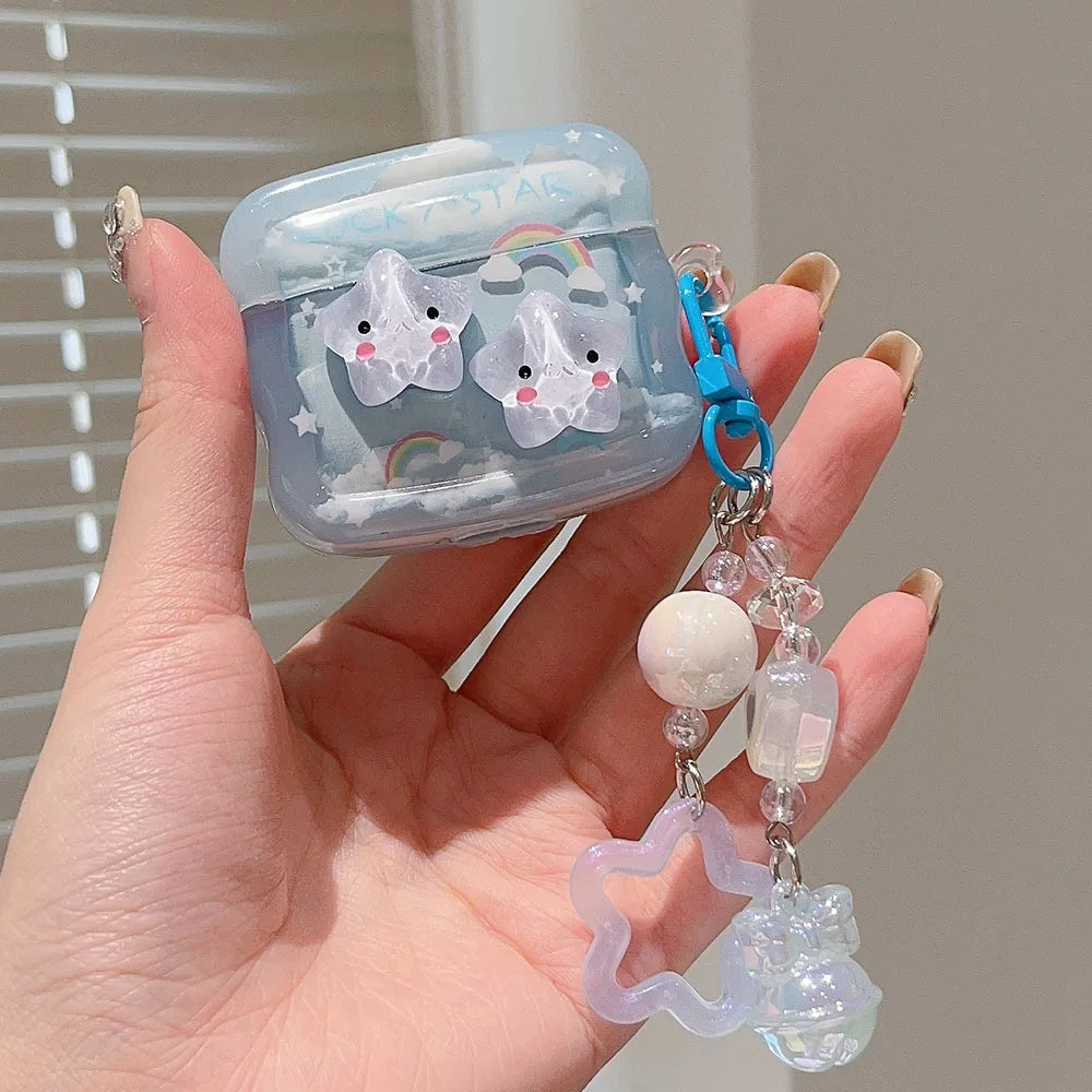 Rainbow Star Clouds AirPods Case