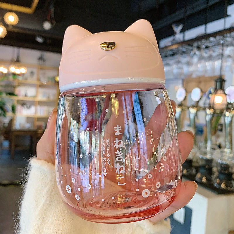 Cat Glass Bottle