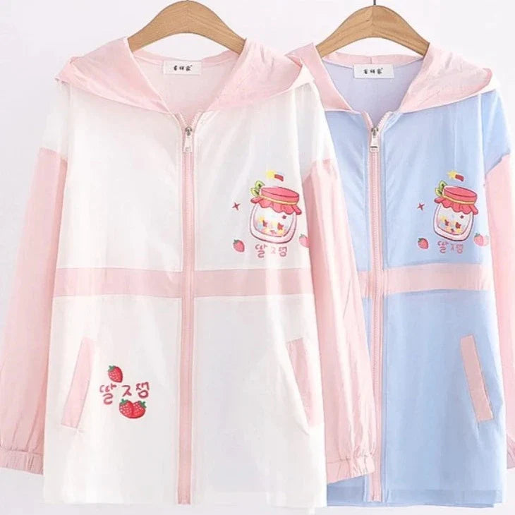 Strawberry Jam Thin Summer Jacket