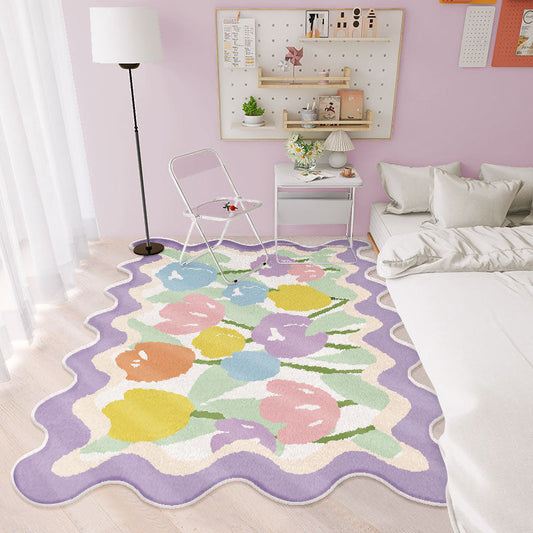 Pastel Tulips Floor Rug