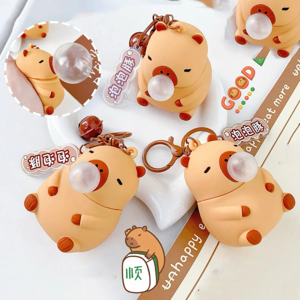 Capybara Squeeze Toy Keychain