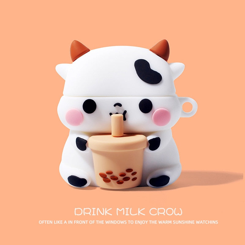 Boba Tea Cow AirPods Case