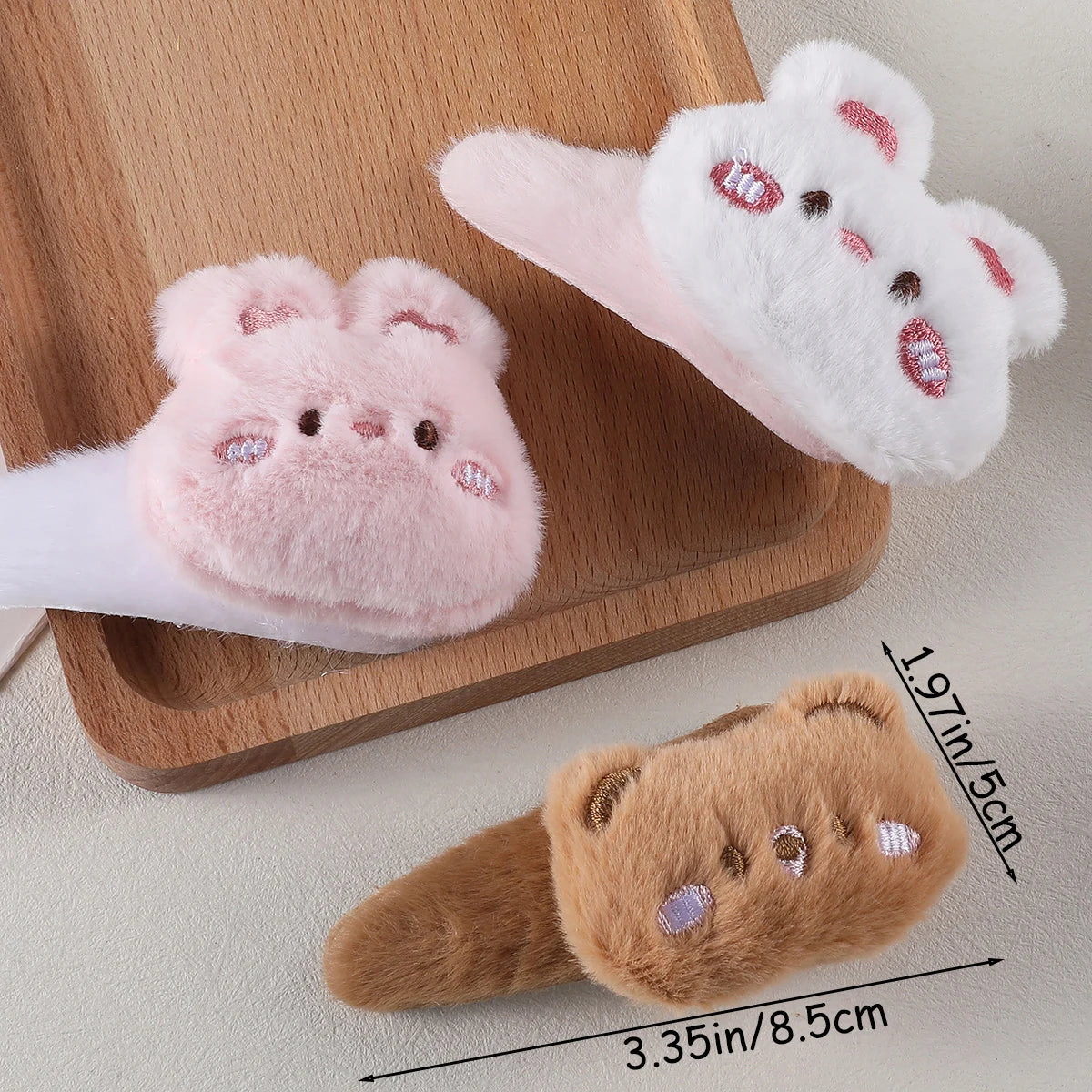 Bunny & Bear Plush Hair Clips