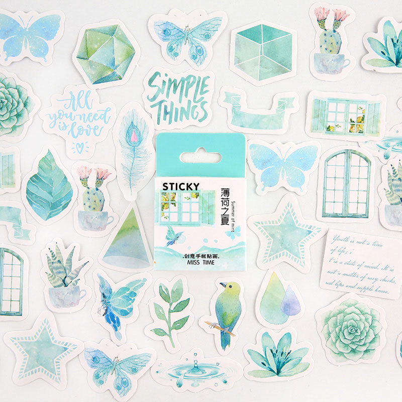 46Pcs/box Diary Stickers