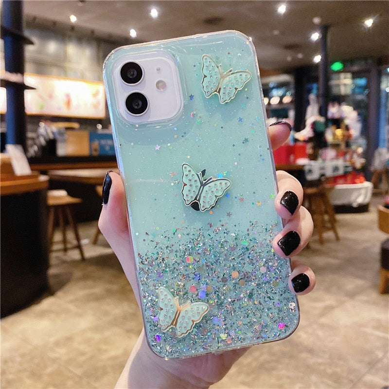 Glitter Butterfly iPhone Case