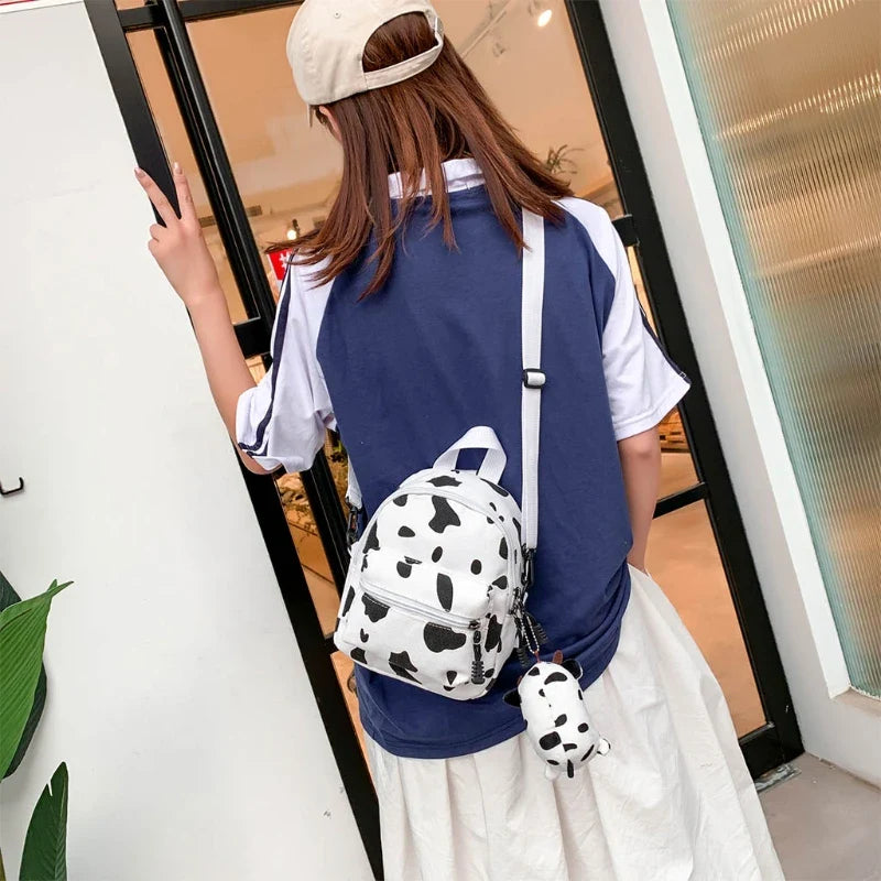 Cow Print Mini Backpacks