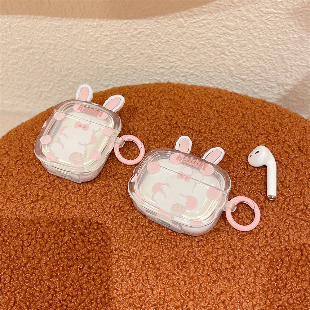 Bunny Ears Transparent AirPods Case