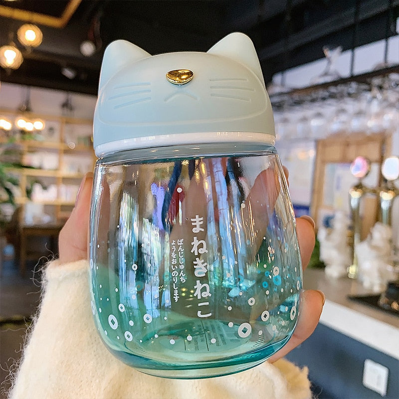 Cat Glass Bottle