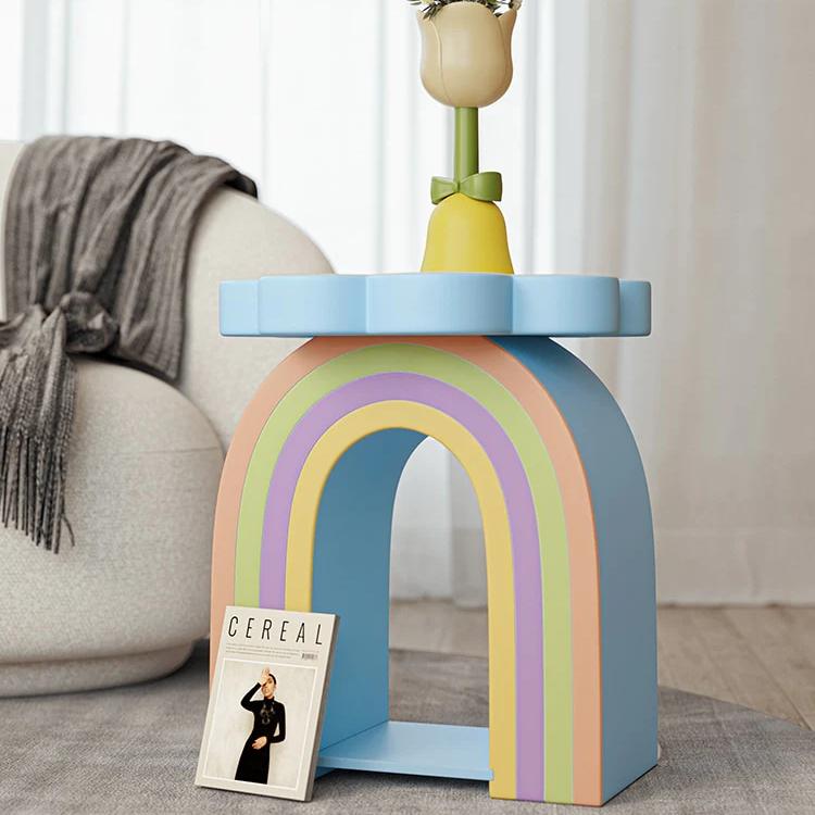 Rainbow Flower Side Table