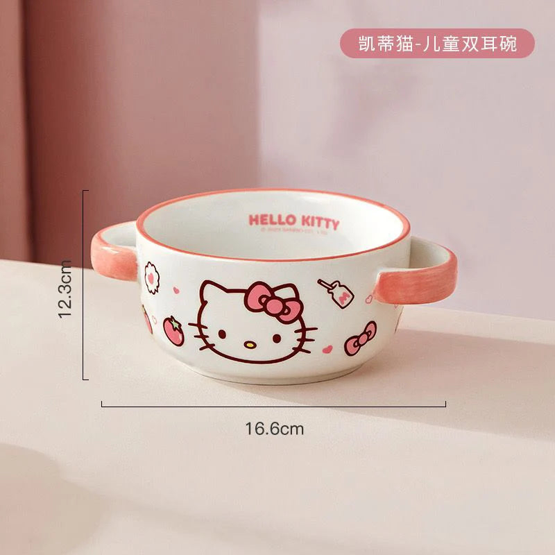 Kawaii Sanrio Ceramics Bowl with Spoon