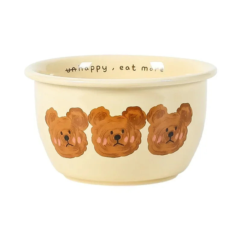 Korean Cartoon Bear Ceramic Tableware