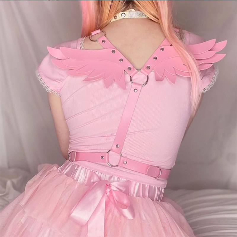 Angel Wings Leather Harness