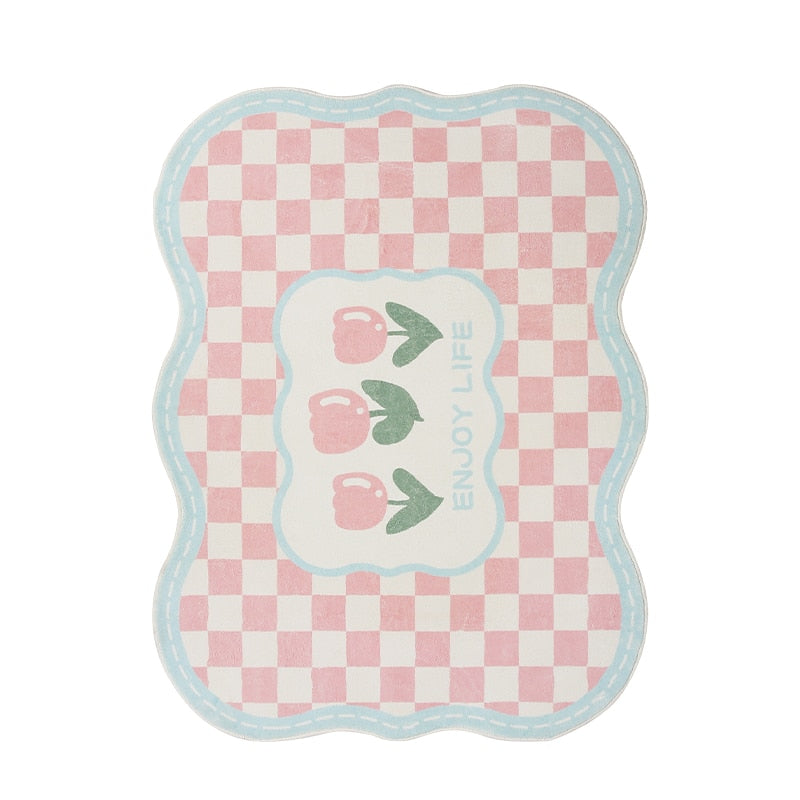 Pastel Tulips Floor Rug