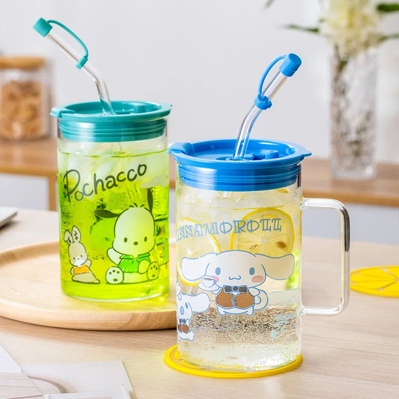 Sanrio Straw Glass Cup