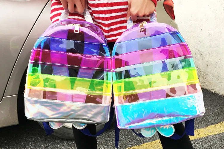 Clear Rainbow Backpack