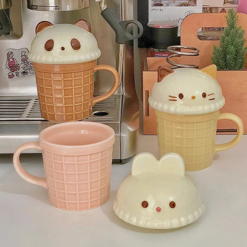 Cute Animal Ice Cream Mugs