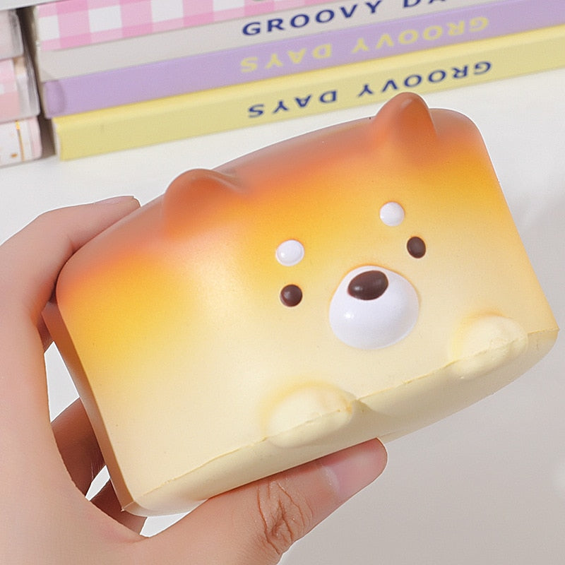 Cheesecake Puppy Squish Toy