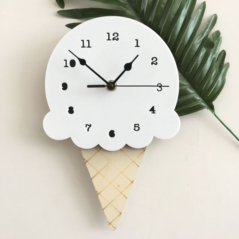 Ice Cream Cone Wall Clock