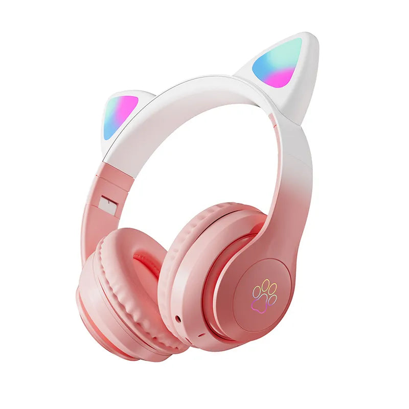 Cat Ears Gaming Headset with LED Lights