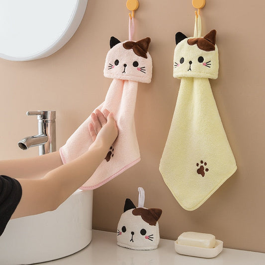 Cat Hand Towels