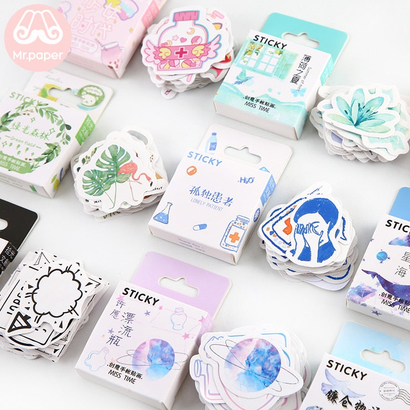 46Pcs/box Diary Stickers