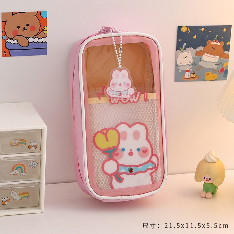 Cute Transparent Pencil Case