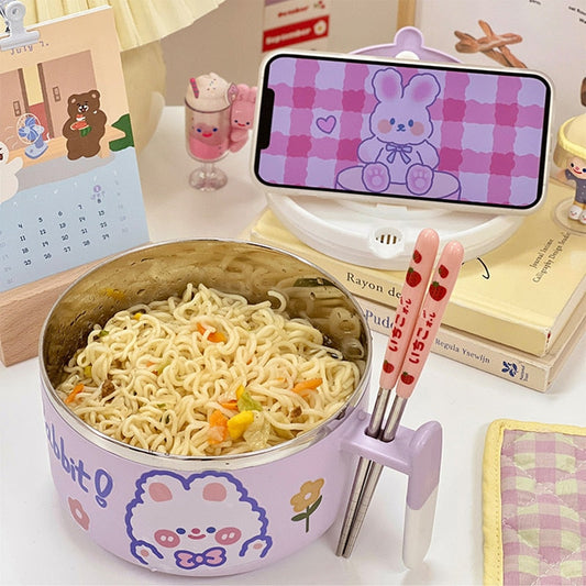 Bunny Ramen Bowl With Lid