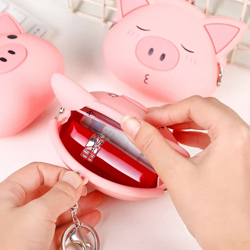 Pink Pig Silicone Coin Purse