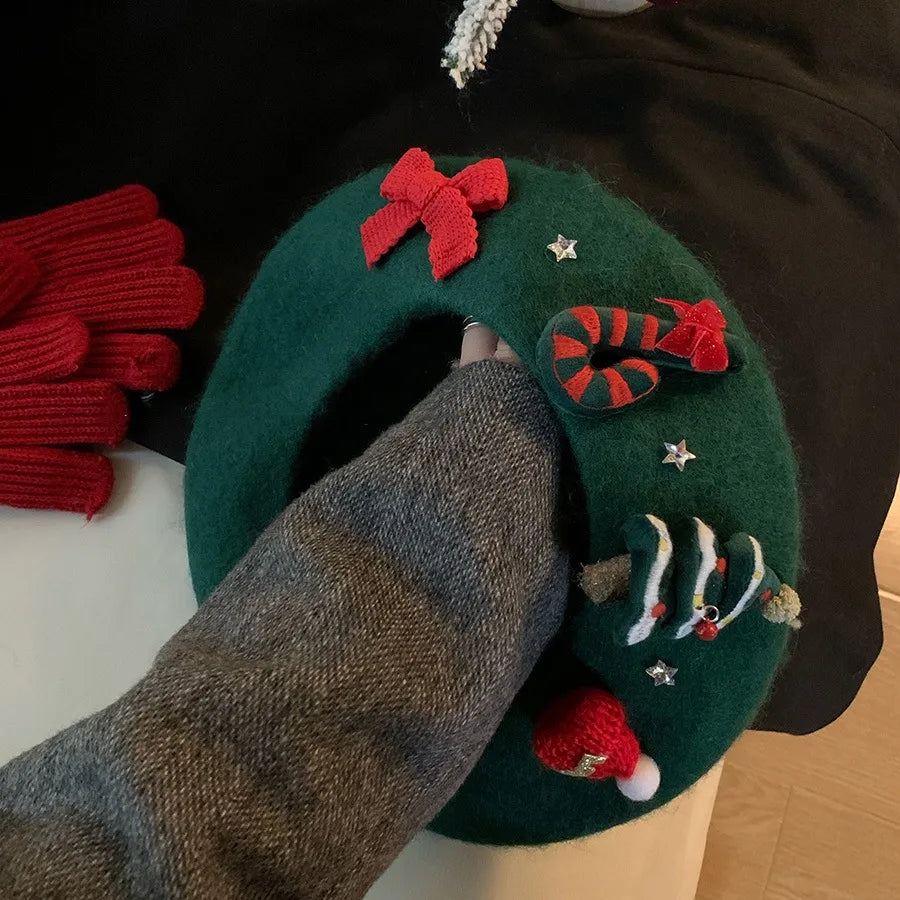 Christmas Beret Hats