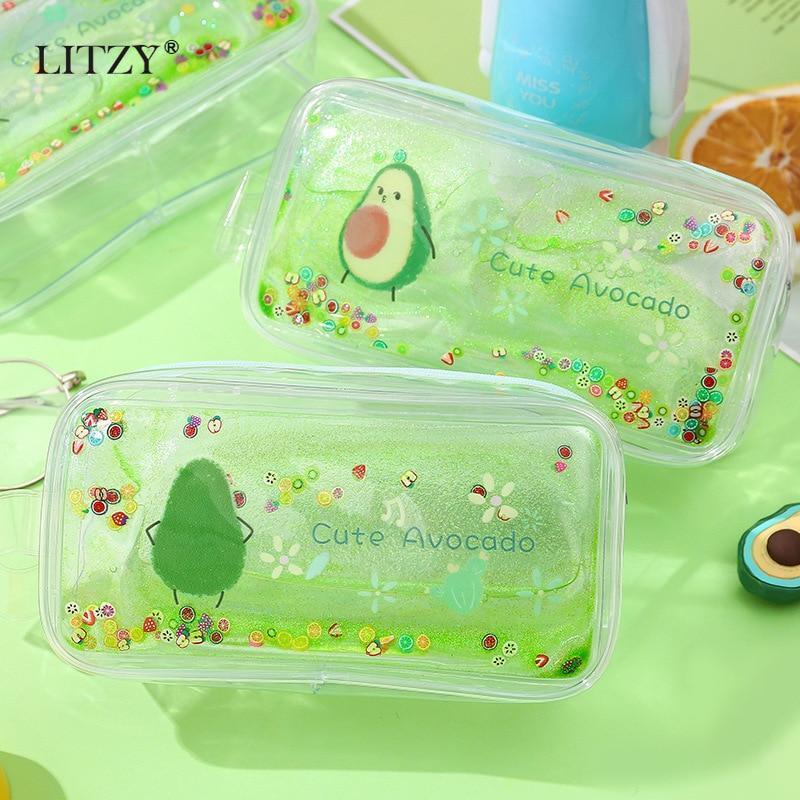 Avocado Transparent Pencil Case