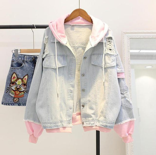 Denim Hoodie Jacket