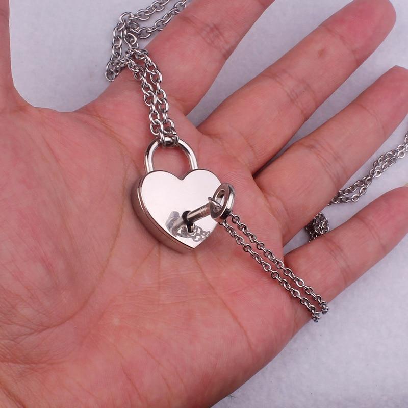 Heart Lock and Key Necklace