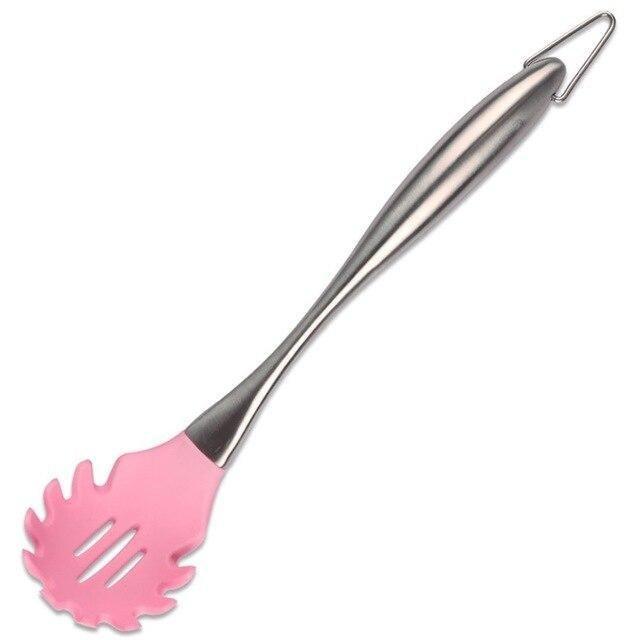 Pink Silicone Cooking Utensils Set