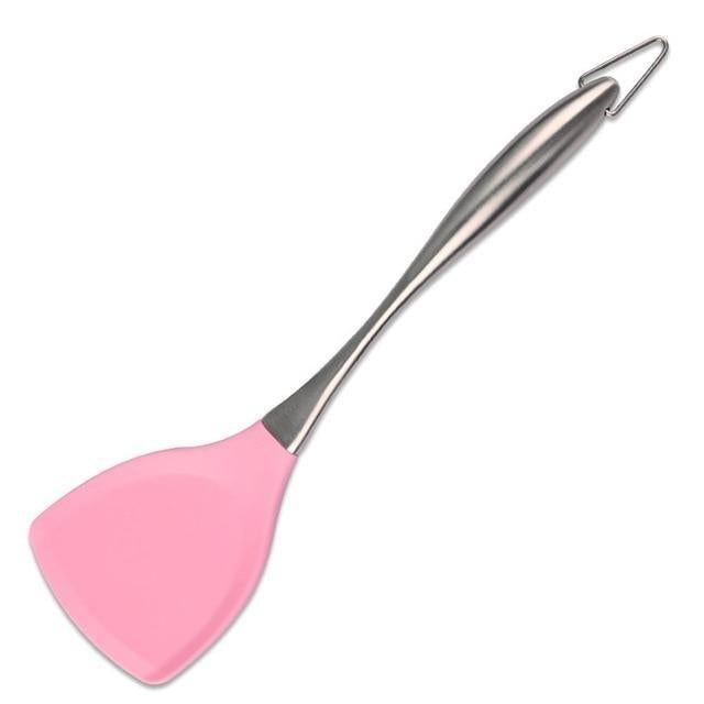 Pink Silicone Cooking Utensils Set