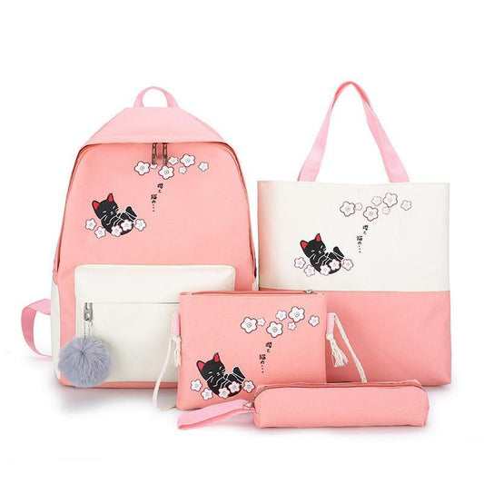 Sakura Neko Cat Backpack Set