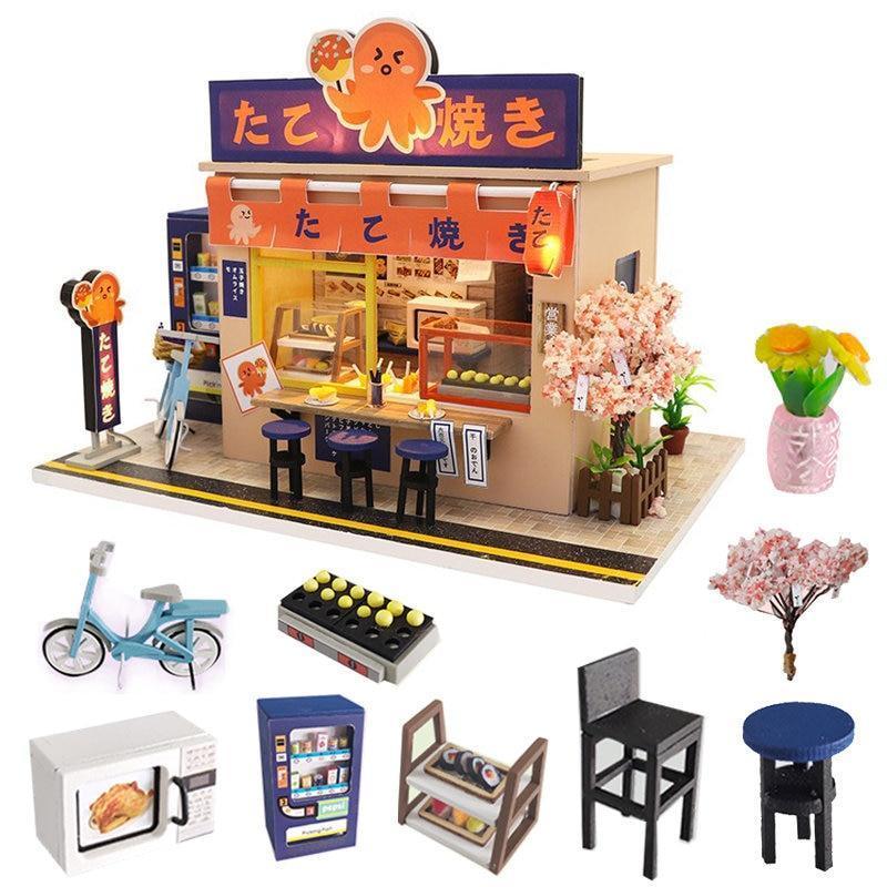 Japanese Takoyaki Shop Dollhouse Kit