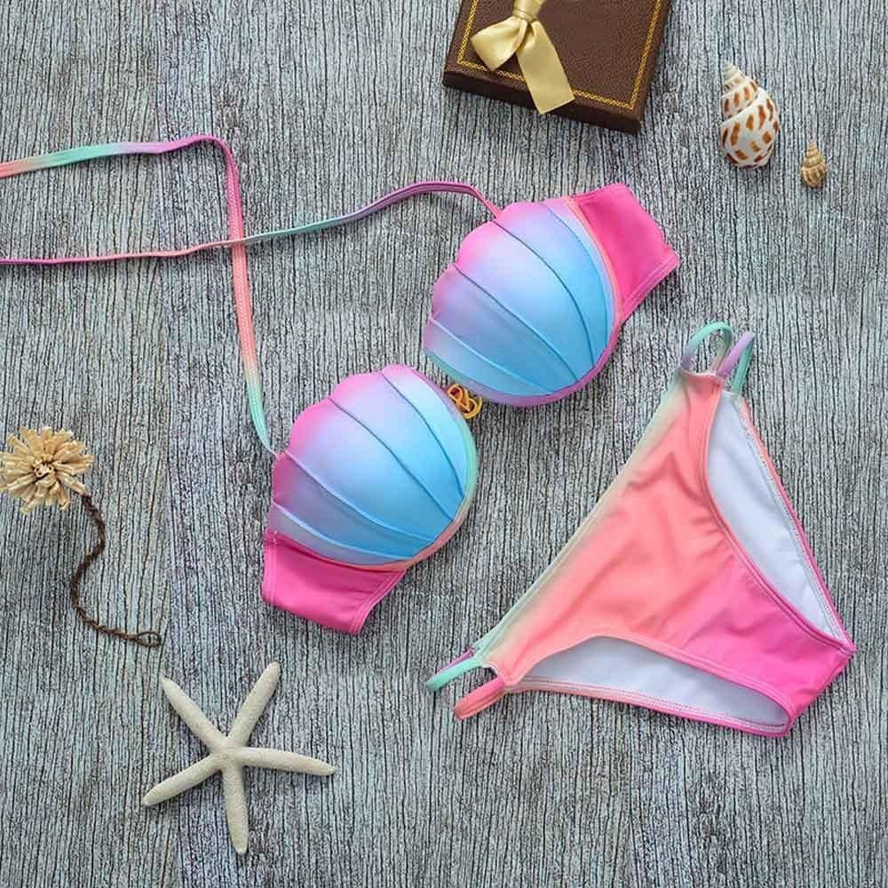 Color Gradient Mermaid Bikini