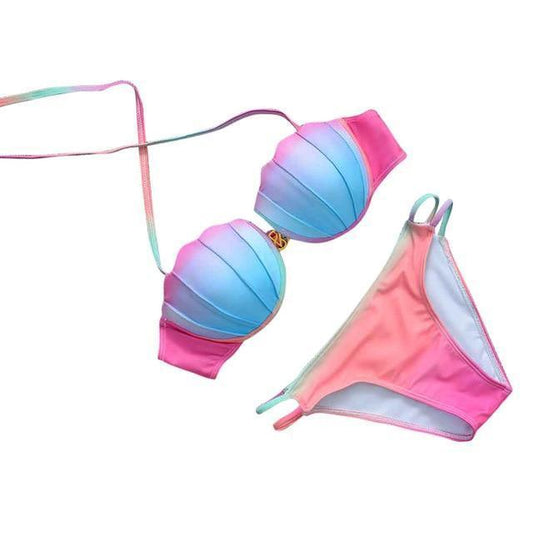 Color Gradient Mermaid Bikini