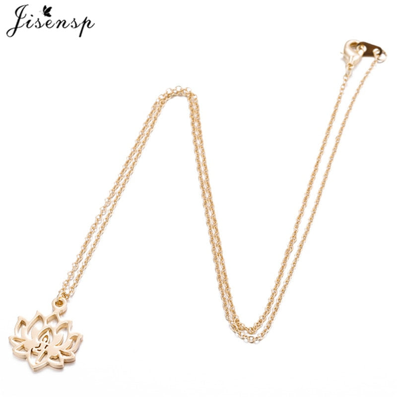 Lotus Flower Pendant Necklace